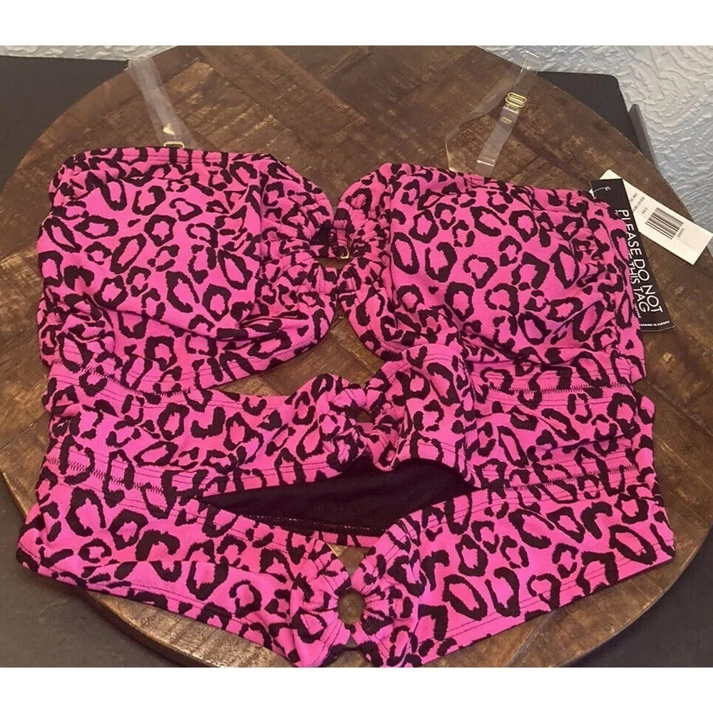 Fashion To Figure Women's Plus Size Bikini Swim TOP ONLY NWT SIZE OX/ X-LARGE - Picture 6 of 12